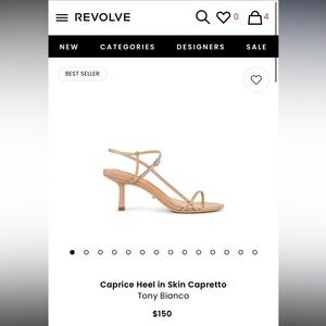 Tony Bianco Caprice Heel in Skin Capretto size 6